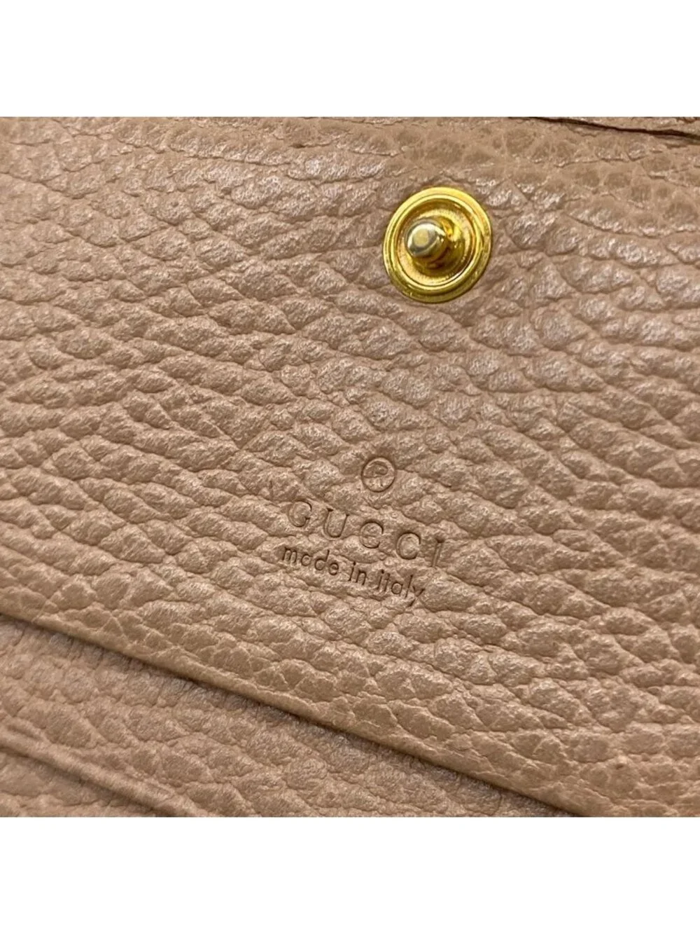 Gucci Bifold Wallet GG Marmont Light Brown Leather
